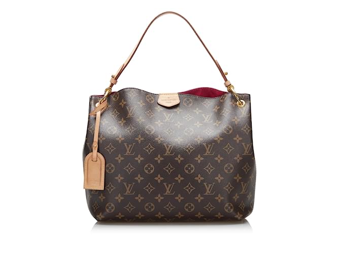 LOUIS VUITTON Handbags Graceful Brown Linen  ref.1226640