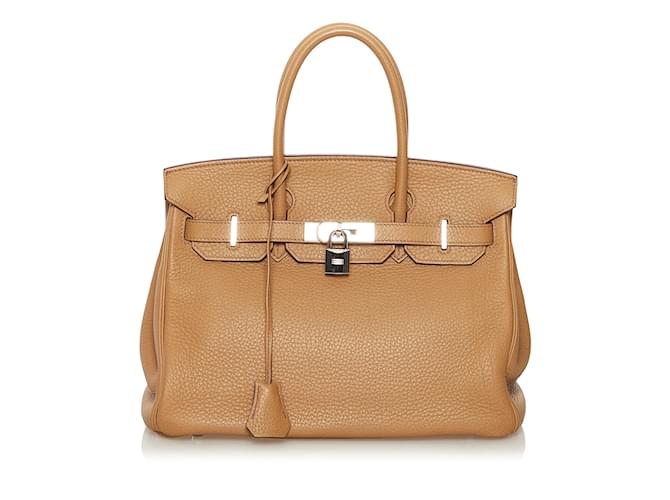 Hermès HERMES Handbags Birkin 30 Brown Linen  ref.1226644