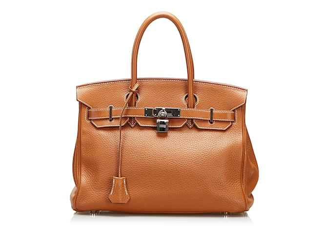 Hermès HERMES Handbags Birkin 30 Brown Linen  ref.1226648