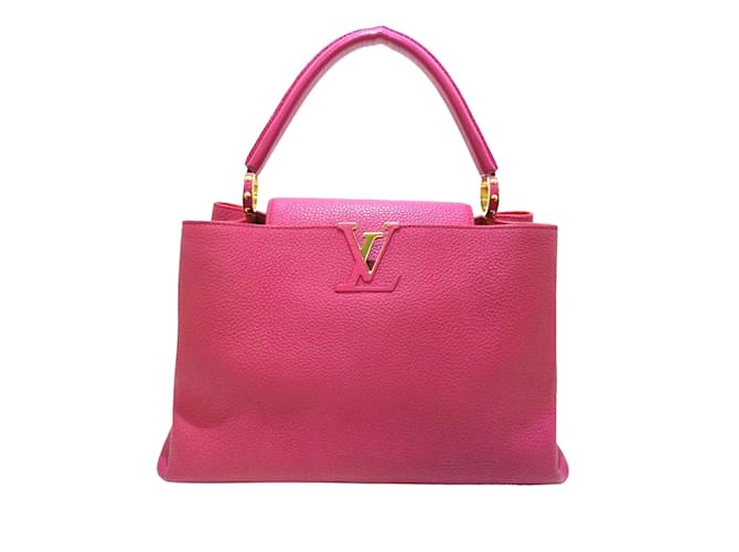 LOUIS VUITTON Handbags Capucines Pink Leather  ref.1226649