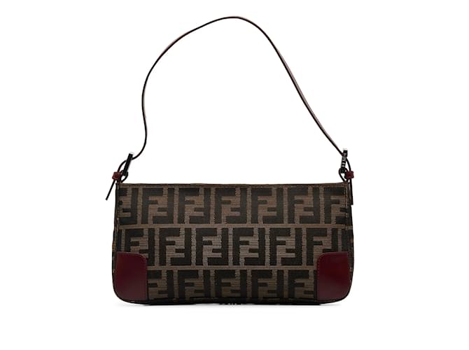 FENDI Handbags Baguette Brown Linen  ref.1226664