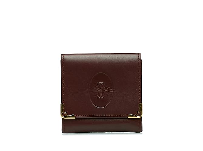 Cartier wallets Red Leather  ref.1226730