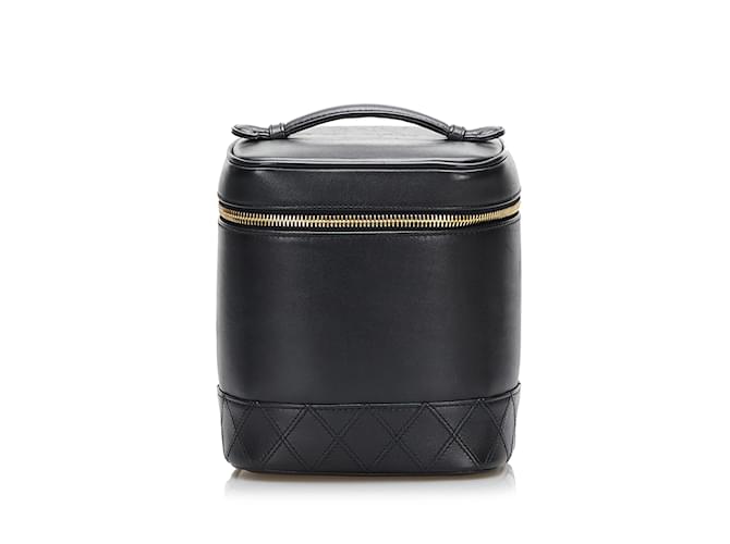 CHANEL Handbags Vanity Black Leather  ref.1226766