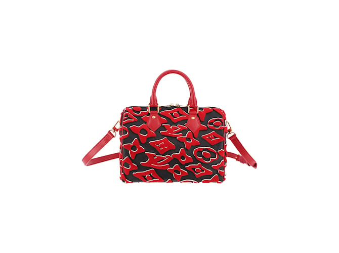 LOUIS VUITTON Handbags Speedy Bandouliere Red Cloth  ref.1226858