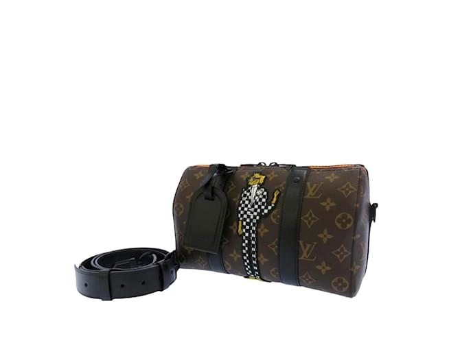 LOUIS VUITTON Travel bags Keepall Brown Cloth  ref.1226862