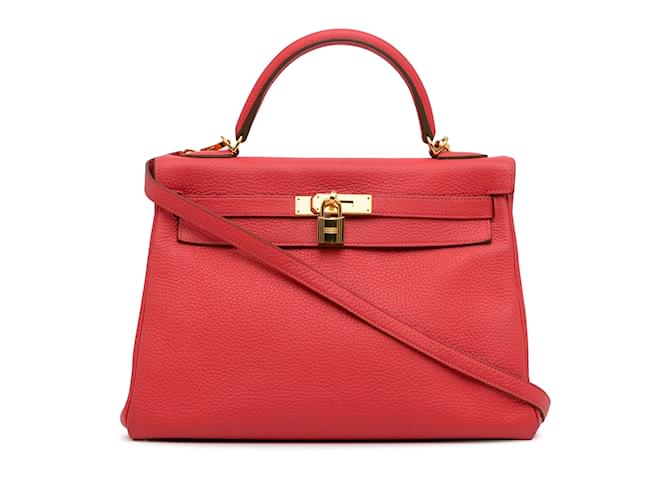 Hermès HERMES Handbags Kelly 32 Red Leather  ref.1226886