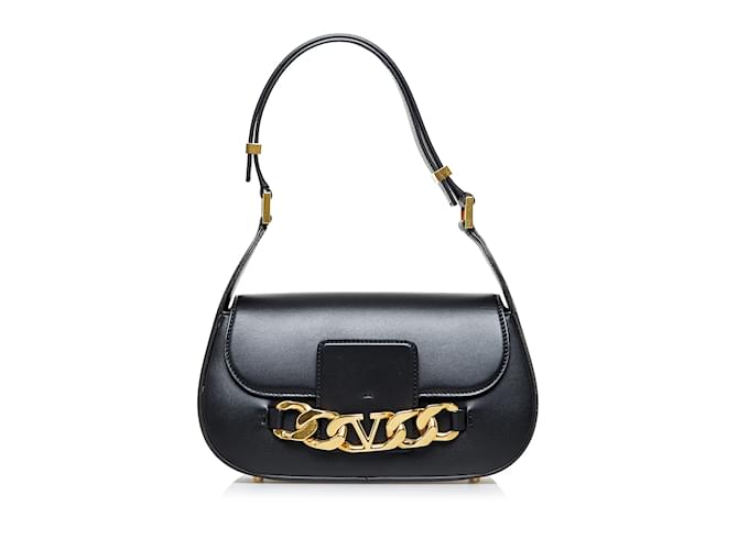 VALENTINO GARAVANI Handbags VLogo Black Leather  ref.1226924