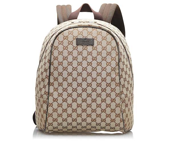 GUCCI Backpacks Other Brown Cloth  ref.1226947