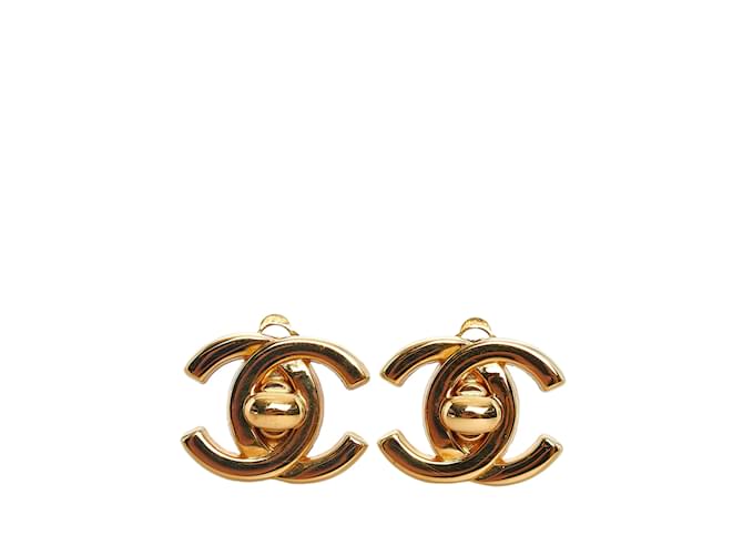 Chanel earrings Golden Metal  ref.1226961