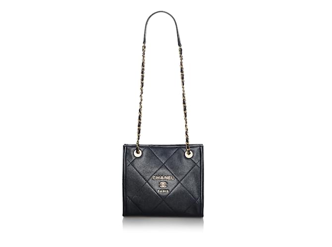 CHANEL Handbags Classic CC Shopping Black Leather  ref.1226964