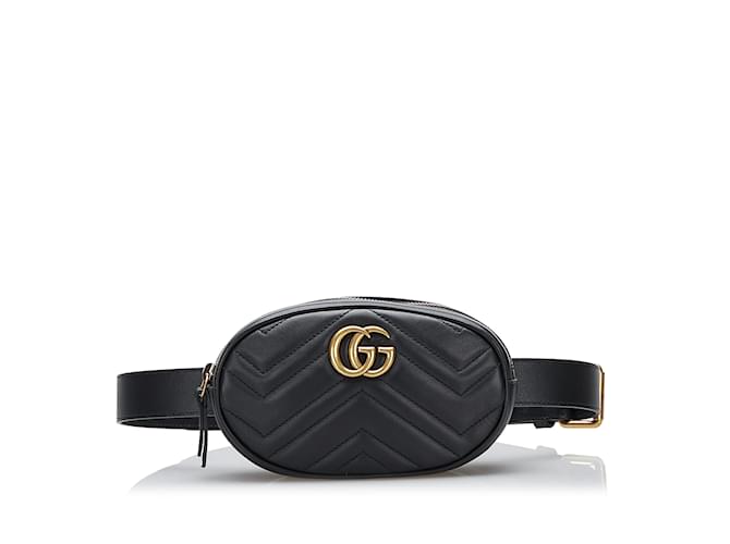 GUCCI Handbags GG Marmont Black Leather  ref.1226966