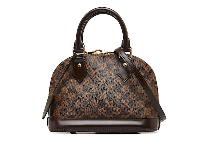 LOUIS VUITTON Handbags Alma BB Brown Linen  ref.1226968