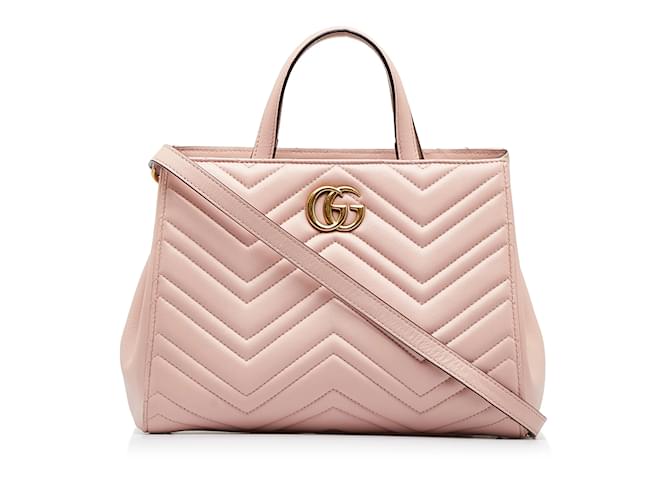 GUCCI Sacs à main GG Marmont Lin Rose  ref.1226976