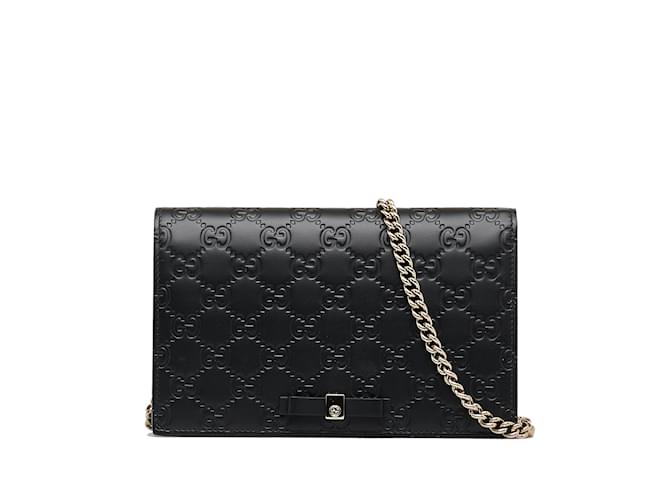 GUCCI Sacs à main Autre Lin Noir  ref.1226982