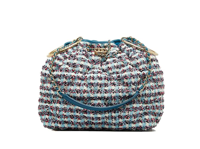 CHANEL Handbags Other Blue Linen  ref.1226987