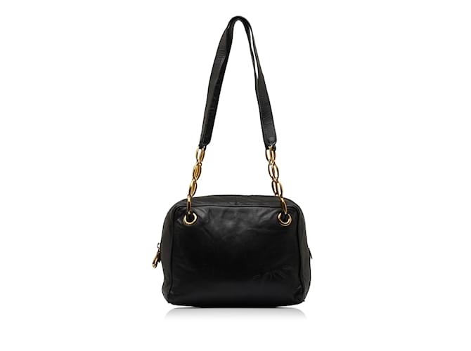 LOEWE Handbags Anagram Black Linen  ref.1227003