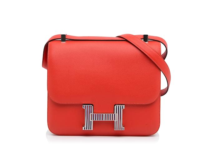 Hermès HERMES Handbags Constance Red Leather  ref.1227043