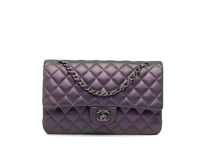 CHANEL Handbags Timeless/classique Purple Leather  ref.1227046
