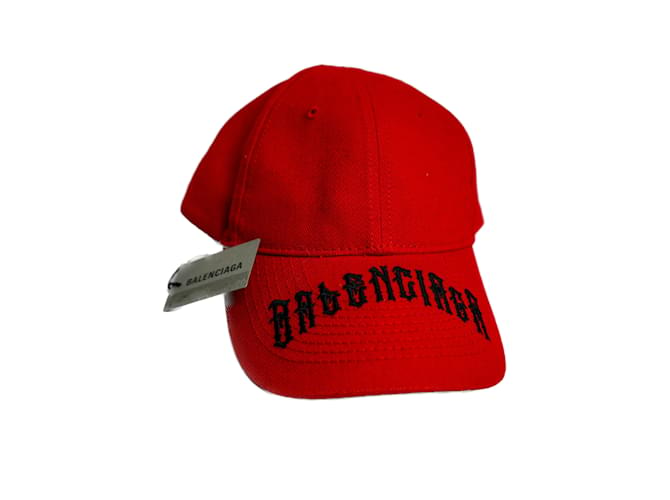 BALENCIAGA Hats & pull on hats Red Cotton  ref.1227050