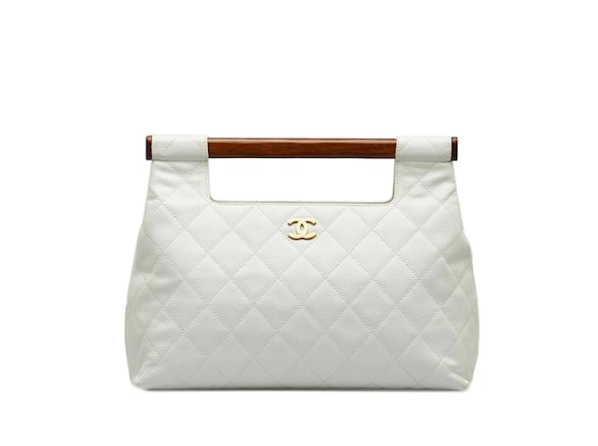 CHANEL Sacs à main Autre Cuir Blanc  ref.1227057