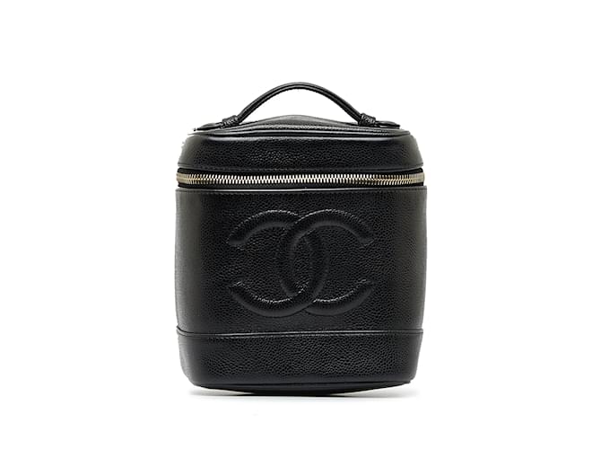 CHANEL Handbags Vanity Black Leather  ref.1227063