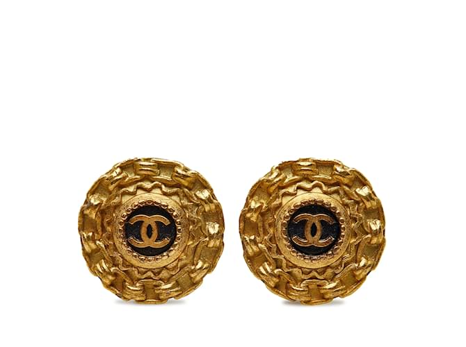 Boucles d'oreilles Chanel Métal Doré  ref.1227098