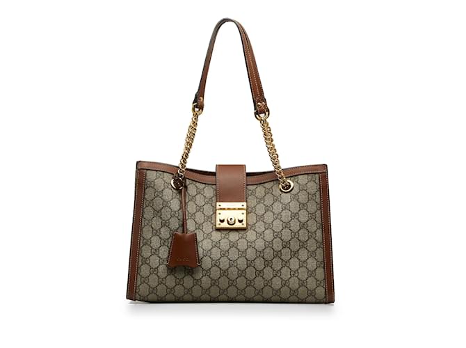 GUCCI Handbags Padlock Brown Cloth  ref.1227127