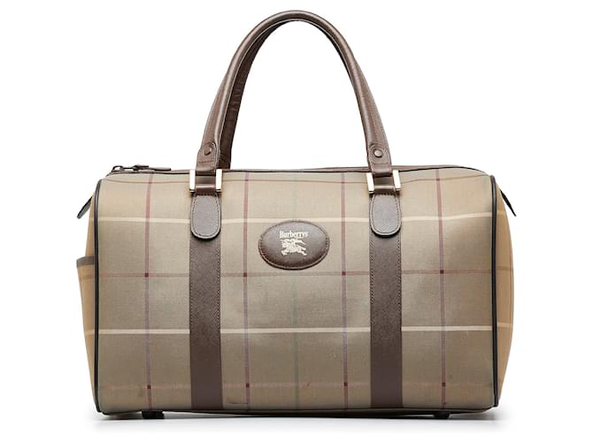 BURBERRY Sacs à main Autre Toile Marron  ref.1227132