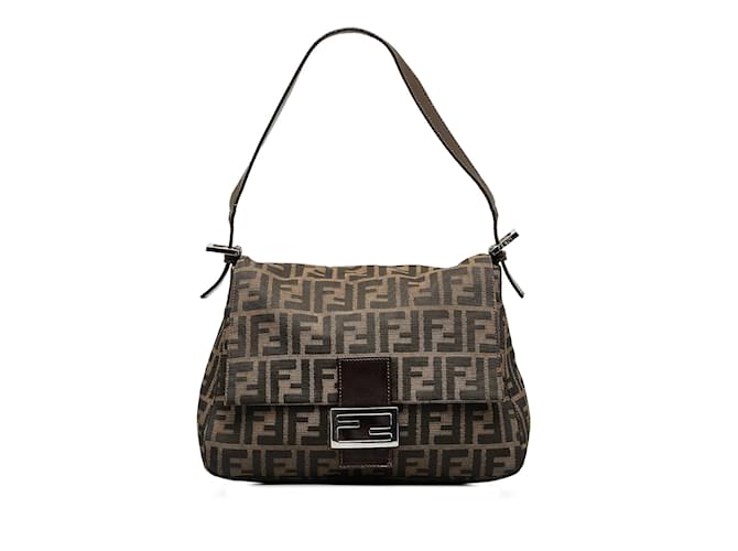 FENDI Handbags Forever Bauletto Brown Cloth  ref.1227138