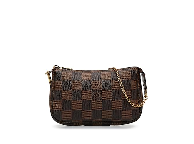 LOUIS VUITTON Sacs à main Pochette Accessoire Toile Marron  ref.1227143