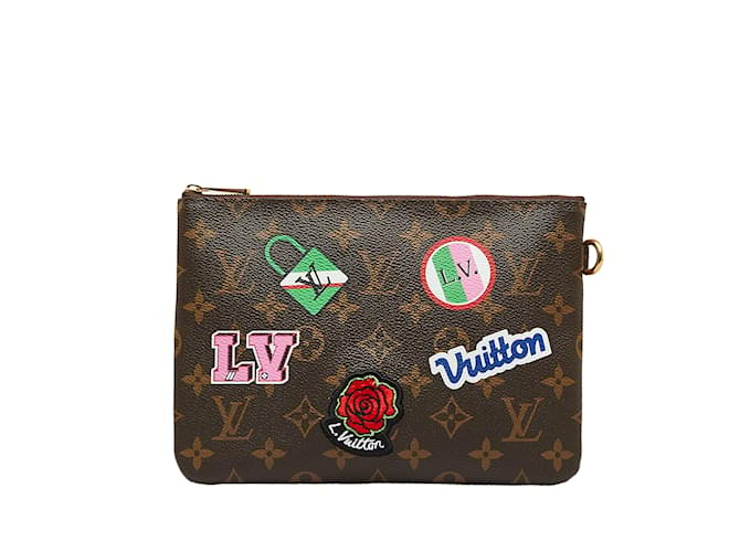 LOUIS VUITTON Clutch bags Other Brown Leather  ref.1227172
