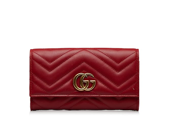 Portefeuilles GUCCI Cuir Rouge  ref.1227173