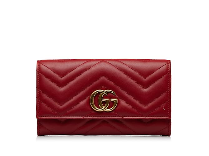 GUCCI Wallets Red Leather  ref.1227173