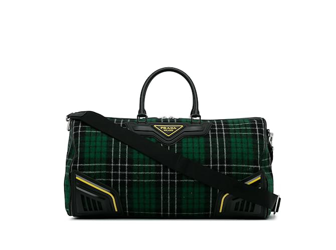 PRADA Travel bags Other Green Wool  ref.1227183