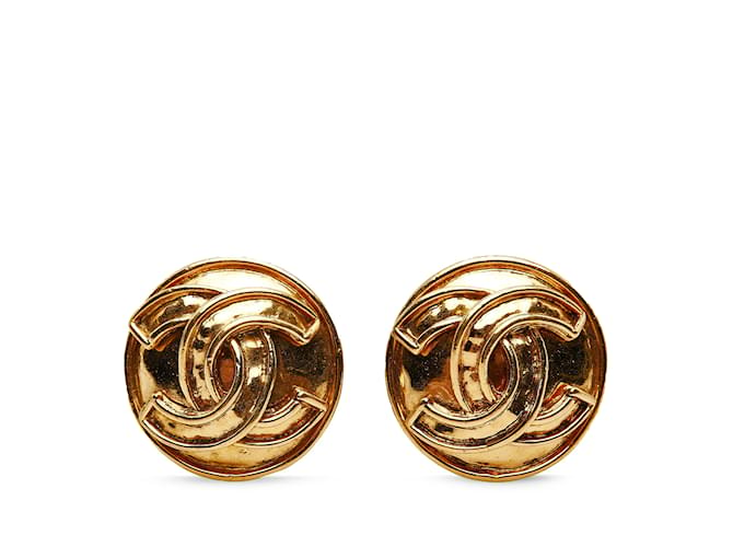 Chanel earrings Golden Metal  ref.1227193