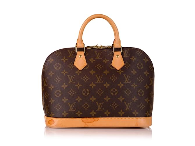 LOUIS VUITTON Handbags Alma Brown Cloth  ref.1227203