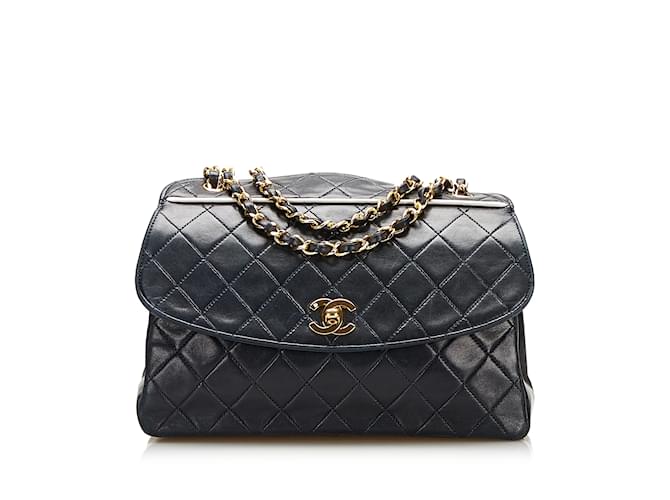 CHANEL Handbags Timeless/classique Black Leather  ref.1227207