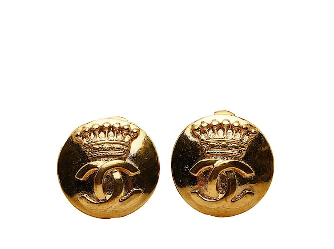 Chanel earrings Golden Metal  ref.1227219