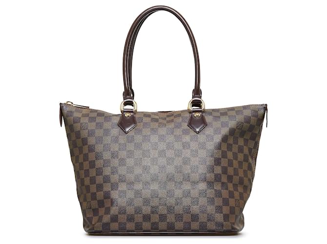 LOUIS VUITTON Handbags Saleya Brown Leather  ref.1227235