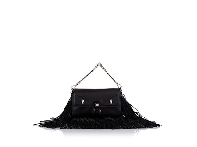 FENDI Handbags Baguette Black Leather  ref.1227242