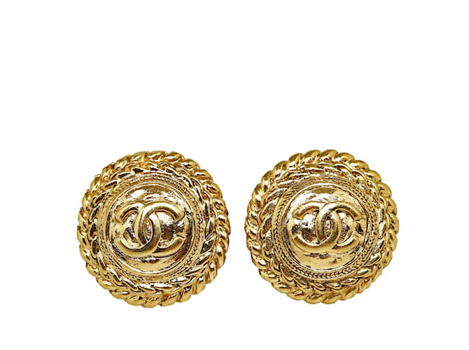 Chanel earrings Golden Metal  ref.1227247
