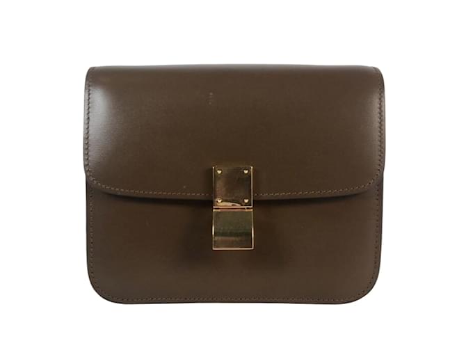Classic Box Céline CELINE Handbags Classic Brown Linen  ref.1227251