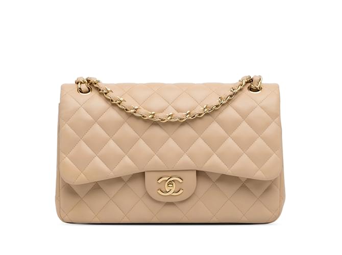 CHANEL Handbags Timeless/classique Brown Leather  ref.1227272
