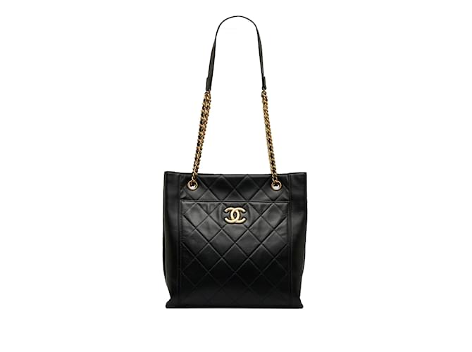 CHANEL Handbags Classic CC Shopping Black Leather  ref.1227280