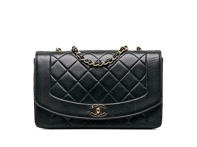 CHANEL Handbags Diana Black Leather  ref.1227286
