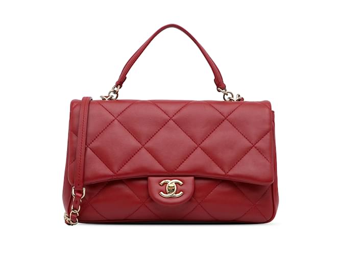 CHANEL Handbags Easy Carry Red Leather  ref.1227288