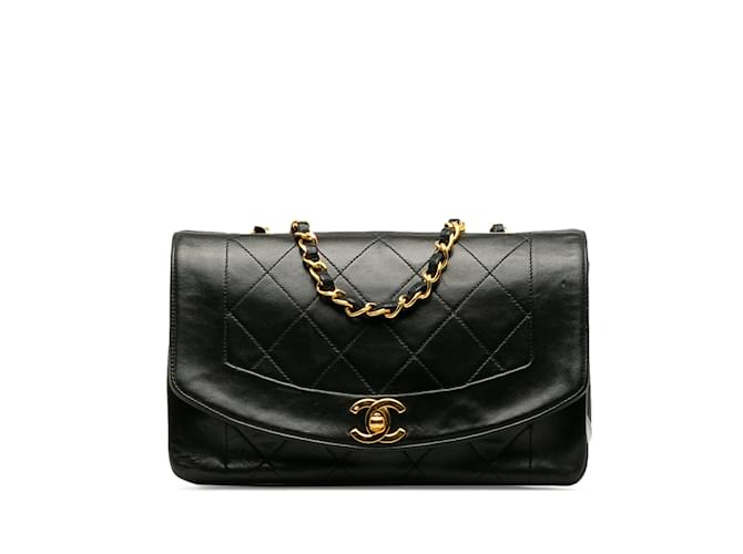 CHANEL Handbags Diana Black Leather  ref.1227298
