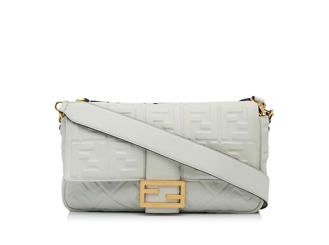 FENDI Handbags FF White Leather  ref.1227313