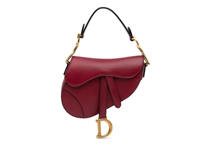DIOR Handbags Saddle Red Leather  ref.1227317