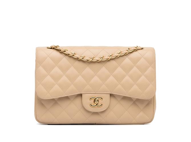 CHANEL Handbags Timeless/classique Brown Leather  ref.1227334